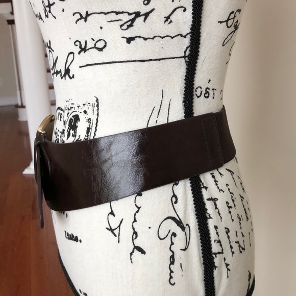 NWT INC Brown Stretch Waist Belt - Picture 3 of 7